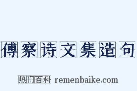 傅察诗文集造句是什么意思的图片